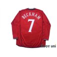 Photo2: England 2002 Away Long Sleeve Shirt #7 Beckham (2)