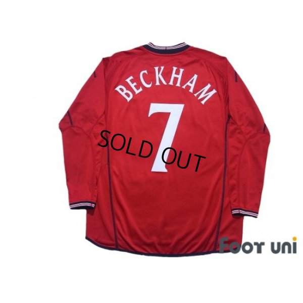 Photo2: England 2002 Away Long Sleeve Shirt #7 Beckham