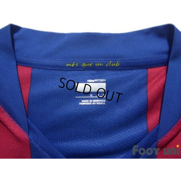 Photo5: FC Barcelona 2007-2008 Home Long Sleeve Shirt #10 Ronaldinho LFP Patch/Badge 50th anniversary of Camp Nou