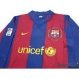 Photo3: FC Barcelona 2007-2008 Home Long Sleeve Shirt #10 Ronaldinho LFP Patch/Badge 50th anniversary of Camp Nou