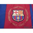 Photo6: FC Barcelona 2007-2008 Home Long Sleeve Shirt #10 Ronaldinho LFP Patch/Badge 50th anniversary of Camp Nou
