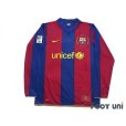 Photo1: FC Barcelona 2007-2008 Home Long Sleeve Shirt #10 Ronaldinho LFP Patch/Badge 50th anniversary of Camp Nou (1)