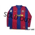 FC Barcelona 2007-2008 Home Long Sleeve Shirt #10 Ronaldinho LFP Patch/Badge 50th anniversary of Camp Nou