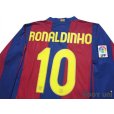 Photo4: FC Barcelona 2007-2008 Home Long Sleeve Shirt #10 Ronaldinho LFP Patch/Badge 50th anniversary of Camp Nou