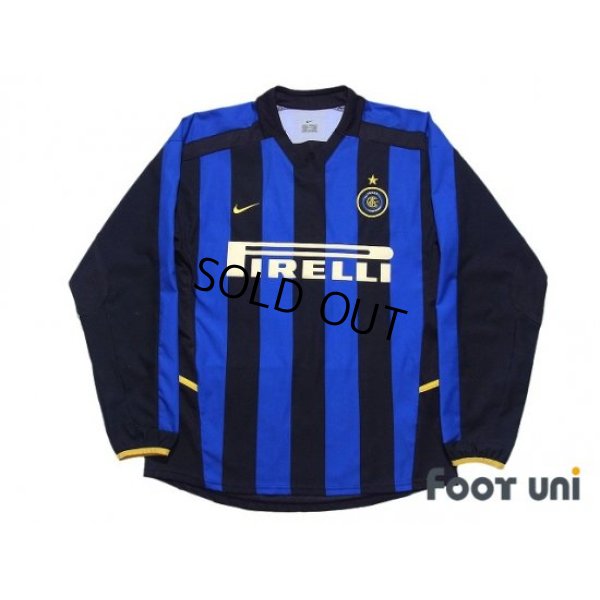 Photo1: Inter Milan 2002-2003 Home Long Sleeve Shirt