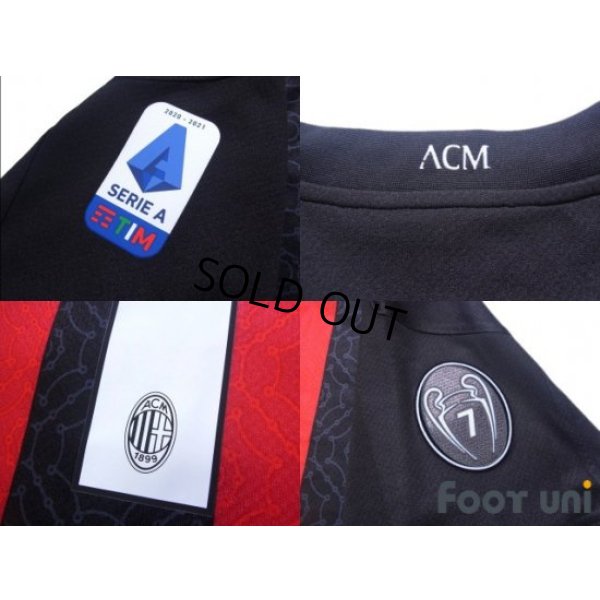 Photo7: AC Milan 2020-2021 Home Shirt #11 Ibrahimovic Serie A Tim Patch/Badge w/tags