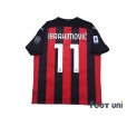 Photo2: AC Milan 2020-2021 Home Shirt #11 Ibrahimovic Serie A Tim Patch/Badge w/tags (2)