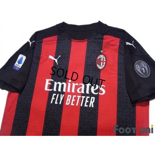 Photo3: AC Milan 2020-2021 Home Shirt #11 Ibrahimovic Serie A Tim Patch/Badge w/tags