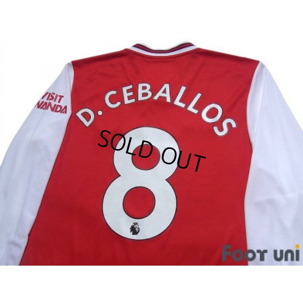 Photo4: Arsenal 2019-2020 Home Long Sleeve Shirt #8 Dani Ceballos