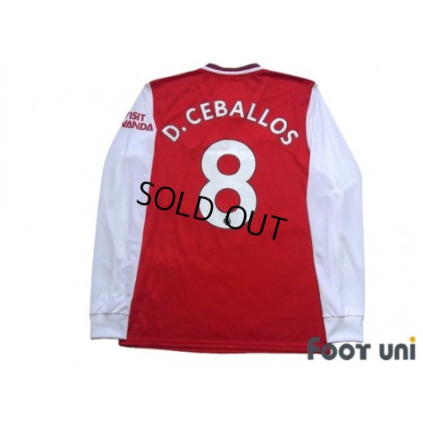 Photo2: Arsenal 2019-2020 Home Long Sleeve Shirt #8 Dani Ceballos
