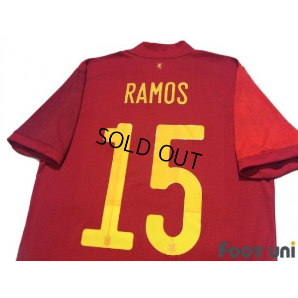 Photo4: Spain 2020 Home Authentic Shirt and Shorts Set #15 Sergio Ramos