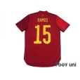 Photo2: Spain 2020 Home Authentic Shirt and Shorts Set #15 Sergio Ramos (2)
