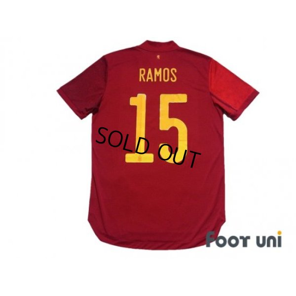Photo2: Spain 2020 Home Authentic Shirt and Shorts Set #15 Sergio Ramos
