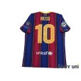 Photo2: FC Barcelona 2020-2021 Home Authentic Shirt #10 Messi Champions League Patch/Badge (2)