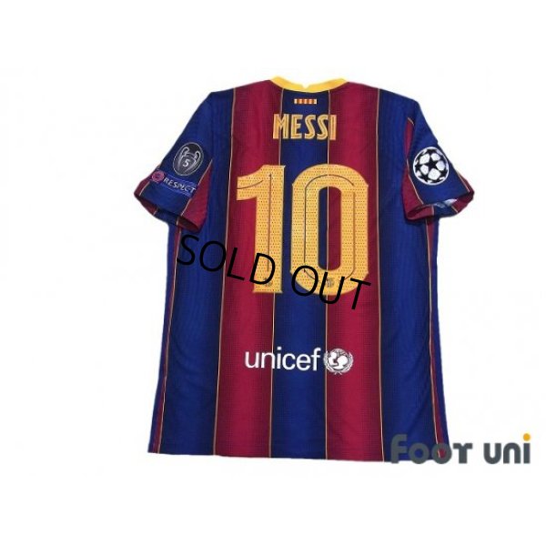 Photo2: FC Barcelona 2020-2021 Home Authentic Shirt #10 Messi Champions League Patch/Badge