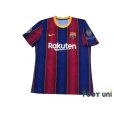 Photo1: FC Barcelona 2020-2021 Home Authentic Shirt #10 Messi Champions League Patch/Badge (1)