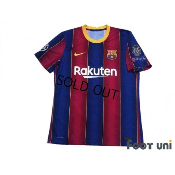 Photo1: FC Barcelona 2020-2021 Home Authentic Shirt #10 Messi Champions League Patch/Badge