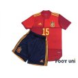 Photo1: Spain 2020 Home Authentic Shirt and Shorts Set #15 Sergio Ramos (1)