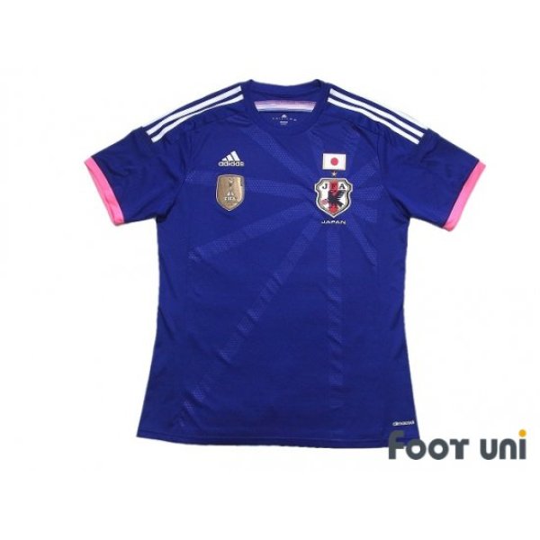Photo1: Japan Women's Nadeshiko 2014-2015 Home Shirt FIFA World Champions 2011 Patch/Badge