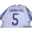 Photo4: Real Madrid 2007-2008 Home Shirt #5 Fabio Cannavaro LFP Patch/Badge w/tags