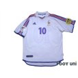 Photo1: France Euro 2000 Away Shirt #10 Zidane UEFA Euro Patch/Badge UEFA Fair Play Patch/Badge (1)