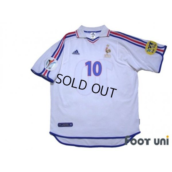 Photo1: France Euro 2000 Away Shirt #10 Zidane UEFA Euro Patch/Badge UEFA Fair Play Patch/Badge