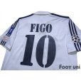 Photo4: Real Madrid 2002-2003 Home Shirt #10 Figo Centenario Patch/Badge