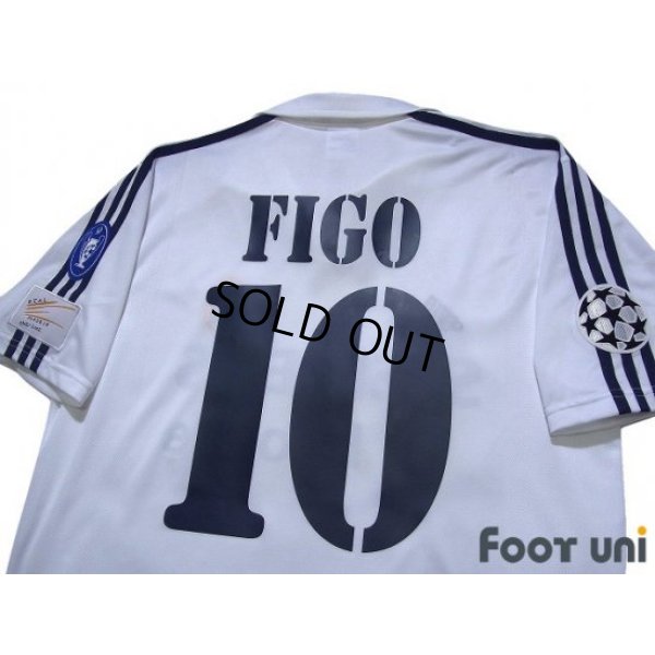 Photo4: Real Madrid 2002-2003 Home Shirt #10 Figo Centenario Patch/Badge
