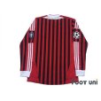 Photo2: AC Milan 2011-2012 Home Long Sleeve Shirt Champions League Patch/Badge (2)