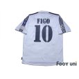 Photo2: Real Madrid 2002-2003 Home Shirt #10 Figo Centenario Patch/Badge (2)