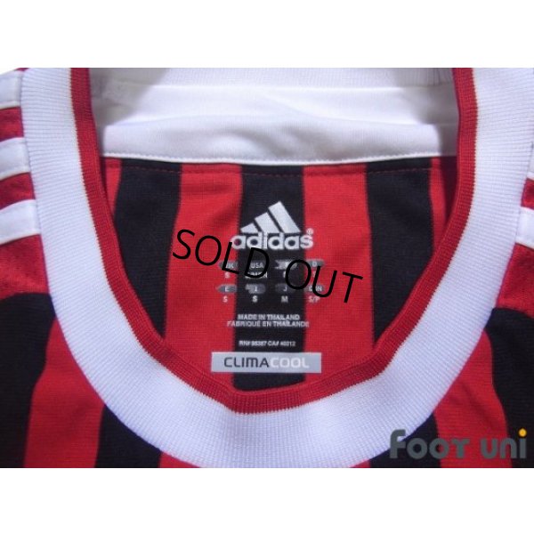 Photo4: AC Milan 2011-2012 Home Long Sleeve Shirt Champions League Patch/Badge