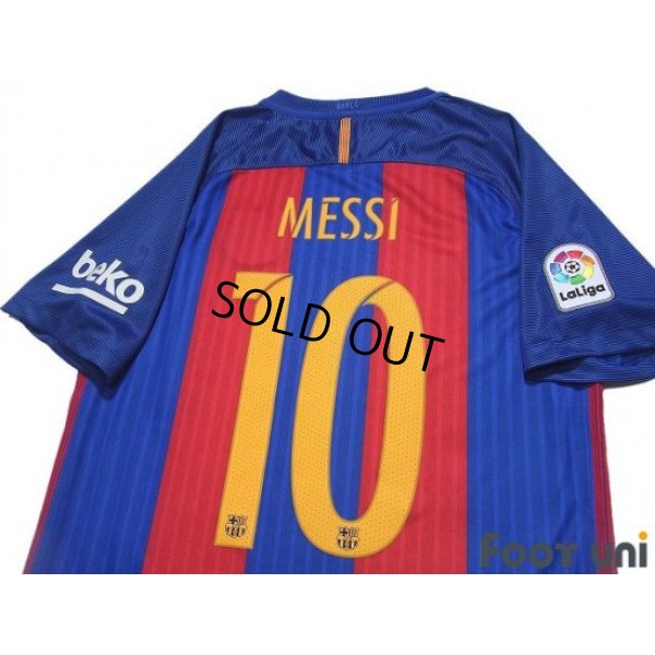Photo4: FC Barcelona 2016-2017 Home Shirt #10 Messi La Liga Patch/Badge
