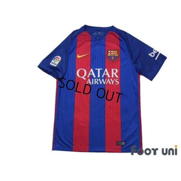 Photo1: FC Barcelona 2016-2017 Home Shirt #10 Messi La Liga Patch/Badge