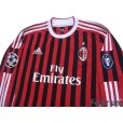 Photo3: AC Milan 2011-2012 Home Long Sleeve Shirt Champions League Patch/Badge