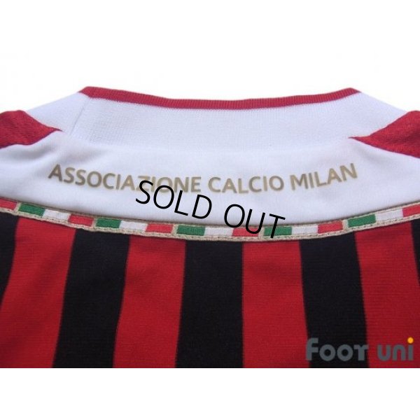 Photo7: AC Milan 2011-2012 Home Long Sleeve Shirt Champions League Patch/Badge