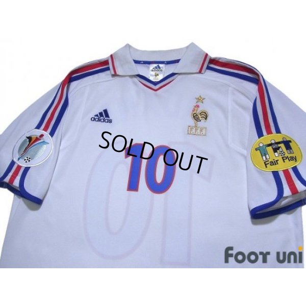 Photo3: France Euro 2000 Away Shirt #10 Zidane UEFA Euro Patch/Badge UEFA Fair Play Patch/Badge
