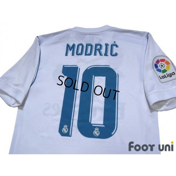 Photo4: Real Madrid 2017-2018 Home Authentic Shirt #10 Modric La Liga Patch/Badge w/tags
