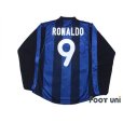 Photo2: Inter Milan 2000-2001 Home Long Sleeve Shirt #9 Ronaldo (2)