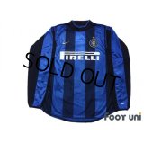 Inter Milan 2000-2001 Home Long Sleeve Shirt #9 Ronaldo