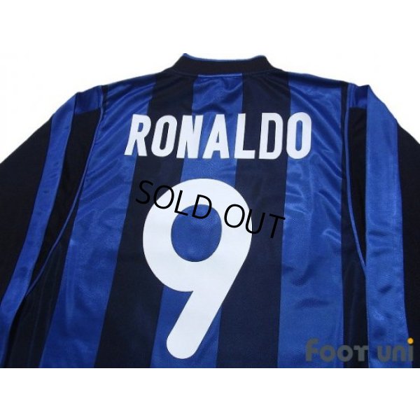 Photo4: Inter Milan 2000-2001 Home Long Sleeve Shirt #9 Ronaldo