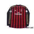 Photo1: AC Milan 2013-2014 Home Long Sleeve Shirt Champions League model Big Year Patch/Badge (1)