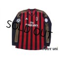 AC Milan 2013-2014 Home Long Sleeve Shirt Champions League model Big Year Patch/Badge