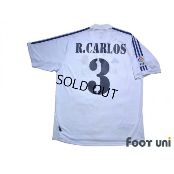 Photo2: Real Madrid 2001-2002 Home Shirt First Half Model #3 Roberto Carlos LFP Patch/Badge