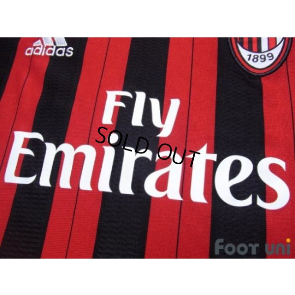Photo6: AC Milan 2013-2014 Home Long Sleeve Shirt Champions League model Big Year Patch/Badge