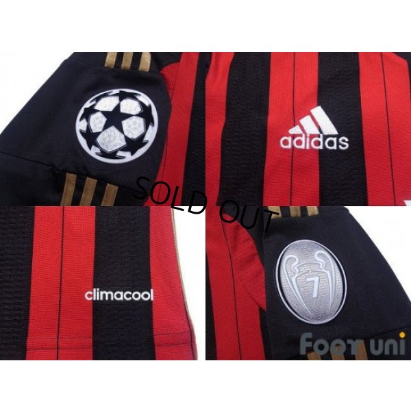 Photo7: AC Milan 2013-2014 Home Long Sleeve Shirt Champions League model Big Year Patch/Badge