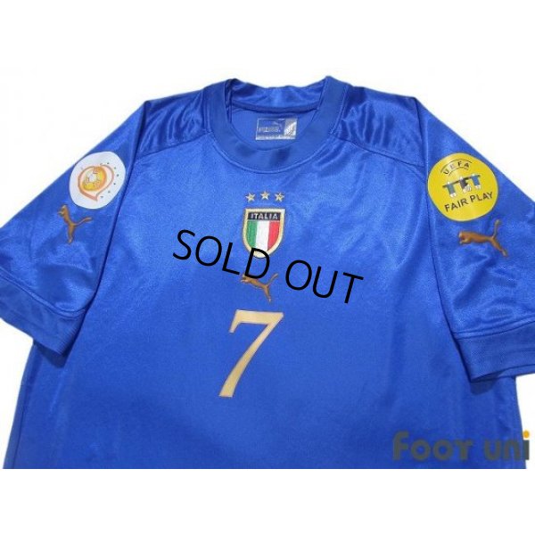 Photo3: Italy Euro 2004 Home Shirt #7 Del Piero UEFA Euro 2004 Patch/Badge UEFA Fair Play Patch/Badge