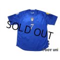 Italy Euro 2004 Home Shirt #7 Del Piero UEFA Euro 2004 Patch/Badge UEFA Fair Play Patch/Badge