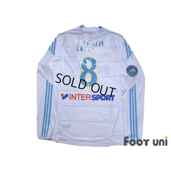 Photo2: Olympique Marseille 2010-2011 Home Long Sleeve Authentic Shirt #8 Lucho Olympique Marseille Champion 2010 Patch/Badge w/tags