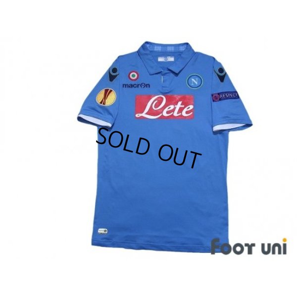 Photo1: Napoli 2014-2015 Home Authentic Shirt #17 Hamsik EL Patch/Badge