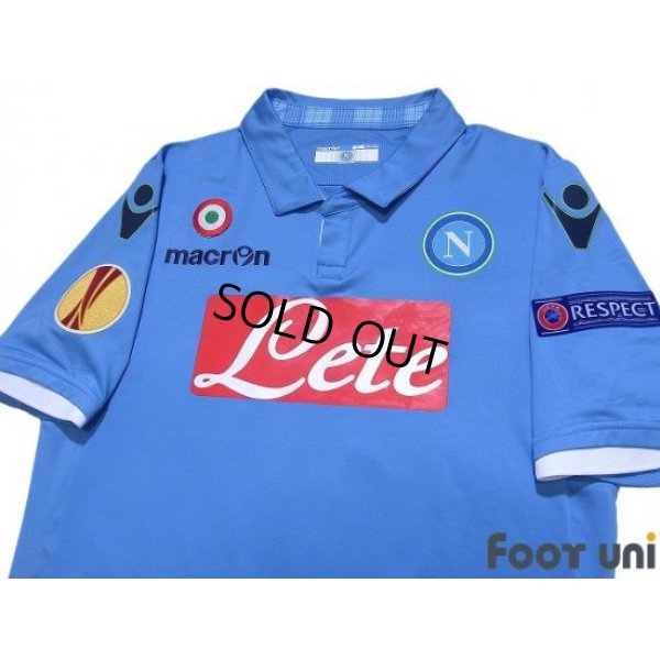 Photo3: Napoli 2014-2015 Home Authentic Shirt #17 Hamsik EL Patch/Badge